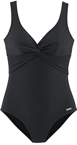 Lascana Damen Badeanzug Raffungen, Knoten-Effekt, Softcups, Shaping