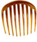 1Stk Haarkamm schlicht 7x7cm in havanna - Made in Germany - WeLoveBeads