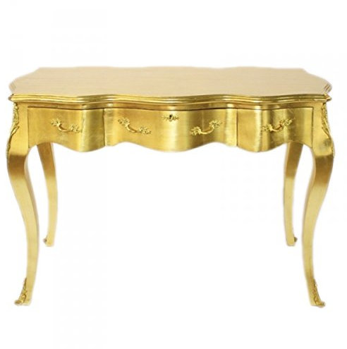 Casa Padrino Barock Schreibtisch Sekretär/Konsole Gold 120 x 60 x H80 cm - Luxus Möbel