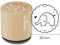 Woodies Holzstempel, Holz, 3,4 x 3,4 x 3,5 cm