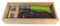 OPINEL Kindermesser, grün, mit Namensgravur, in Holz-Geschenkbox + Messer-Etui