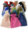 PLECUPE 20 Stück Jutesäckchen, Jutebeutel 20x30 cm, Geschenktüten, Natur Jutesäckchen Leinen Säckchen für Hochzeit Geschenktüte, Leinen Tunnelzug Säckchen Weihnachte Party Beutel, Zufällig