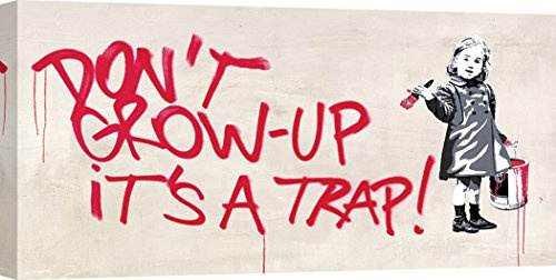 ART PRINT CAFE' – Kunstdruck auf Leinwand – Graffiti & Street Art - Masterfunk Collective, Don't Grow up – 120x60 cm