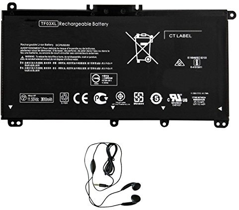 Amsahr TF03XL-03 Batterie de Remplacement 3610 mAh pour PC Gris