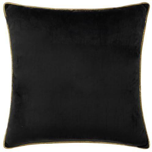 Riva Paoletti - Meridian Signature Collection | Soft velvet cushion with contrast piping and feather filling. 55 x 55cm. Ready to style.