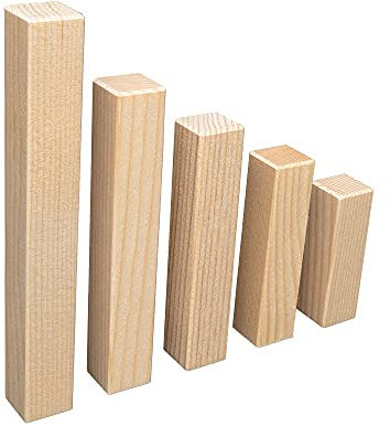 REESE | Universal Fussleisten Eckklotz Eckblock Ecke Eckturm | Fichte ROH | PREMIUM (mit Fase), 65 mm / 10 Stück)