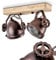 HOFSTEIN Deckenleuchte Herford, verstellbare Deckenlampe aus Metall/Holz/Glas in Braun/Kupfer/Natur, 2-flammig, 2 x GU10-Fassung, dreh- u. schwenkbarer Spot im Retro Design, ohne Leuchtmittel
