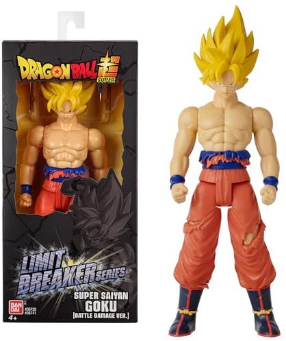 Bandai - Dragon Ball - Figurina gigante Limit Breaker - Super Saiyan Goku (Versione Battle Damage) - Figurina articolata Goku Super Saiyan - Giocattolo per bambini 4 anni e + - 36741J