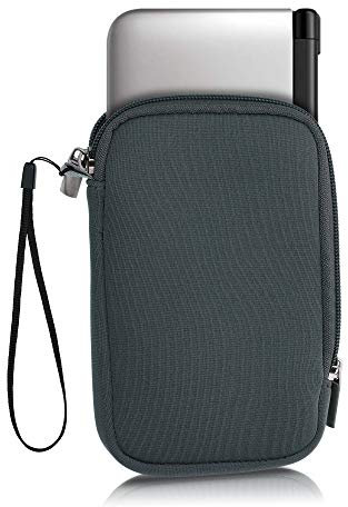 kwmobile Tasche kompatibel mit Nintendo 3DS XL - Handheld Spielekonsole Neopren Hülle in Grau