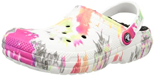 Crocs Unisex-Erwachsene Classic Lined Tie Dye Clog, Gebürstete Batikfärbung, 37/38 EU