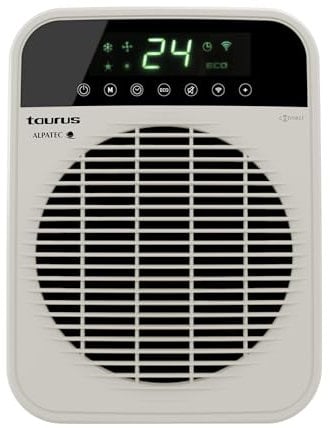 Taurus FACTOR CONNECT - Calefactor oscilante con tecnología cerámica PTC System. 2000W. Termostato. 2 intensidades. Silencioso. Antivuelco. Protector térmico.