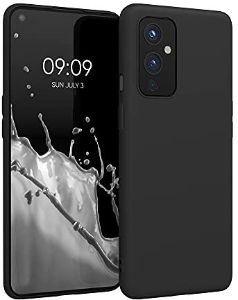 kwmobile Custodia Compatibile con OnePlus 9 (EU/NA Version) Cover - Back Case per Smartphone in Silicone TPU - Protezione Gommata - nero matt
