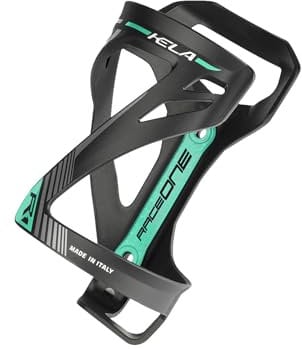 P4B | Flaschenhalter für Ihr Fahrrad in Black/Celeste (matt) KELA | Flaschenhalter Fahrrad Celeste | 3 Verschiedene Wege um die Flasche einzufügen | Sehr Robustes Material | Mit Befestigungsschrauben