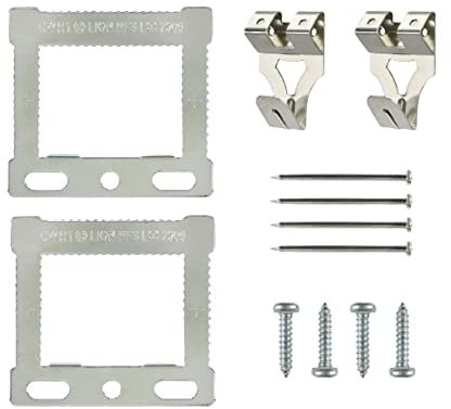 Canvas Floater Box Frame Picture Hanging Kit Silver CWH Hangers Floater Frames with Fixings Screws and Nails