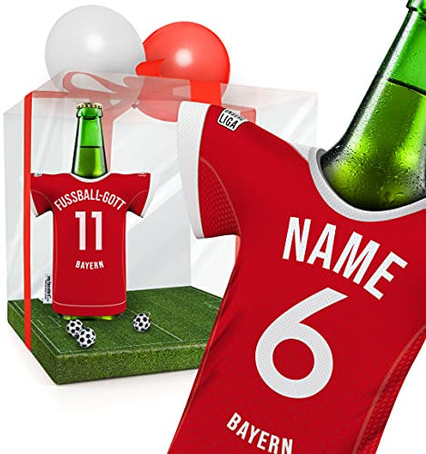 PERSONALISIERTES Bayern Trikot-Kühler Fanset | Passend für Bayern München | Präsent Trikotkühler by SUPER-Trikot