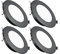 Obeaming 4 x LED Einbaustrahler 12V Wohnmobil Boot Einbauleuchten Flache Spot Dimmbar Einbauspot 3W 83mm 285lm für Camper Wohnwagen Bad, Loch 64-74mm 3000K Schwarz Aluminium CRI93