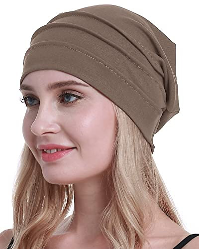 osvyo Baumwolle Chemo Hüte Soft Caps Krebs Kopfbedeckungen für Frauen Haarausfall versiegelt Verpackung Tiefe Aprikose