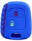 Happyit Cas de Couverture de Clé de Voiture en Silicone à Bouton Fluorescent pour Peugeot 107 207 307 407 206 306 406 pour Citroen C1 C4 C2 C3 Berlingo Xsara Picasso (Bleu)