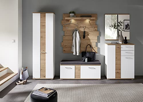 möbelando Garderobenspiegel SIGNO II aus MDF in Artisan Eiche/Spiegel. Abmessungen (BxH) 80x85 cm