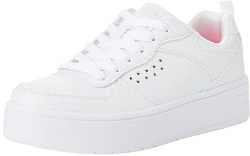 Skechers Street Girls, Sneaker, White Synthetic/White Trim,