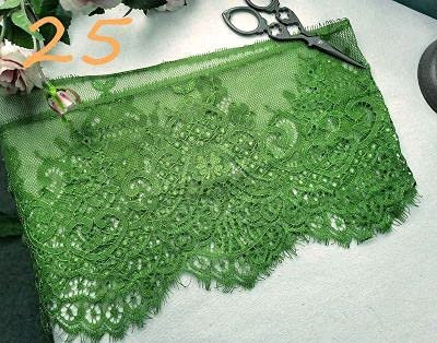 MELAM (3M/Menge) Französisch Spitzenbesatz Stickerei Wimpern Spitze DIY Zubehör Nadelarbeit Chantilly Spitze DIY Dessous Spitze