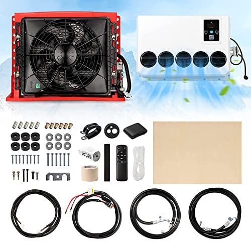 Aire acondicionado de 12 V para caravana, unidad de aire acondicionado de 12 V CC, aire acondicionado universal dividido para coche para camión, caravana, autobús, excavadora, vehículo agrícola 12V