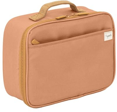 3 Sprouts Lunchtasche Kinder, isoliert, Rost | Thermoinnenraum für Snacks, Obst und Getränke Reißverschluss, Griff und weiches Gewebe für Kita, Picknick und Reisen