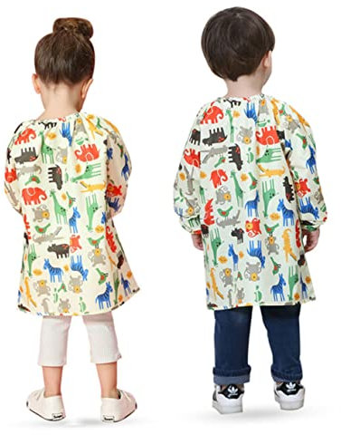KONTONTY Kittel Für Kinder Schürze Für Kinder Malkittel Kleidung Für Kinder Kinderkittel Kinder-overalls Kinderschürzen Malschürze Kinder Overalls Für Kinder Lange Ärmel Kleinkind Malen