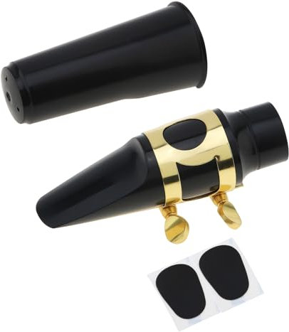 OriGlam Bocchino per sassofono contralto, professionale, leggero, nero, E, plastica, metallo