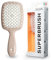 Janeke Superbrush Entwirrbürste, antistatisch, einfach für feuchte oder trockene Anwendung, flexibel mit Nylonborsten, ideal für alle Haartypen – lang, dick, gelockt, italienisches Patent (hautfarben)