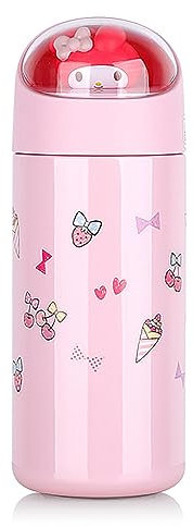 𝗖𝘂𝘁𝗲 𝗪𝗮𝘁𝗲𝗿 𝗕𝗼𝘁𝘁𝗹𝗲 𝗞𝗮𝘄𝗮𝗶𝗶 𝗔𝗻𝗶𝗺𝗲 Thermal Travel Mug Reusable Stainless Steel Adorable Insulated Bottle Hot or Cold Drinks