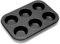 Kaiser Muffinform 6 Tassen 6,5cm Loch Antihaftbeschichtet Kohlenstoffstahl Muffin Cupcake Backblech, Mini Muffinformer Muffinblech für Brownies Kuchen Pudding