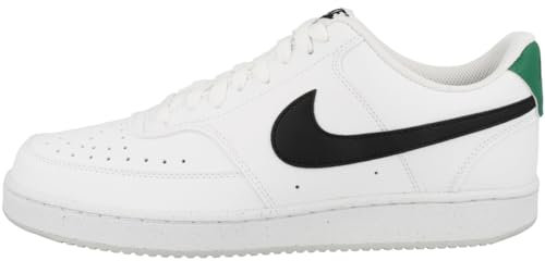 Nike Herren Court Vision Laufschuh, Weiß/Malachit/Weiß/Schwarz, 45 EU