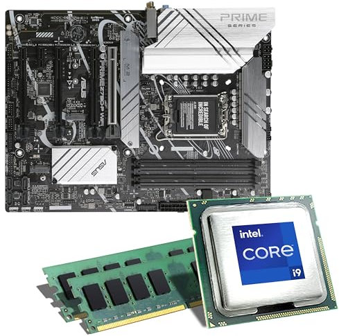 Mainboard Bundle | Intel Core i9-13900KF, 8X 3000 MHz, 32 GB DDR5-RAM, ASUS Prime Z790-P WiFi, 3X M.2 Port, PCIe 5.0 x16, USB 3.2 Gen2 | Tuning Kit | CSL PC Aufrüstkit