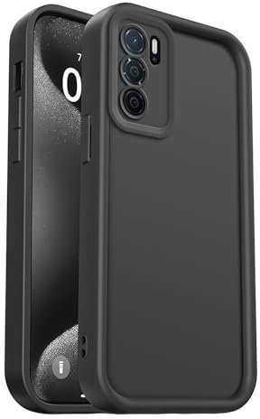 PanXCase Hülle für Oppo A16 / Oppo A16s / Oppo A54s - Handyhülle Silikonhülle Weich Dünn Leicht Elegant Design, Kameraschutz Stoßfest Kratzfeste Slim Schutzhülle (Schwarz)