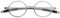 KoKoBin Retro Lesebrille Herren und Damen runde Lesehilf Sehhilfe Brille TR90 Vollrahmenbrille (Grau, 1.5, Dioptrien)
