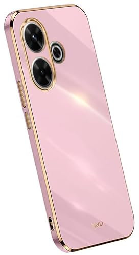 RankOne Phone Coque Convient à Redmi 13 (4G) / POCO M6 (4G) / Redmi 13 5G / POCO M6 Plus 5G (6.79 inches), Étui de Téléphone Portable en Silicone avec Cadre de Galvanoplastie - Violet