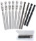 PLG2SUPT 1/4” Pilot Drill Bit Set for Hole Saw Arbor High Speed Steel and Carbide Tipped Drill Bit Cutting Multiple Material Wood Plastic Stuck Brick Hard Metal with 10pcs Set