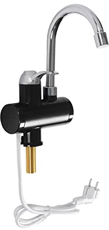 TaNeHaKi Elektrischer Wasserhahn mit Durchlauferhitzer Sofort Heizung Küchenarmatur 360° Drehbarer LED Temperaturanzeige Smart Heater Armatur