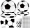 FORYNXHWIN Vajilla de Fútbol, Juego de 60 platos de papel para fiesta de fútbol blanco y negro, Vajilla Reutilizable, Platos de Papel, Servilletas, Vasos de Papel para Fiestas Temáticas de Fútbol