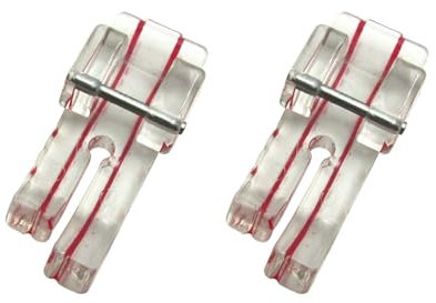 SERMALOER 2 Stück #CY-602 Nähfuß, 6,35 mm, transparent, kompatibel mit allen Nähmaschinen mit niedrigem Schaft, Snap-On Singer, Brother, Babylock, Euro-Pro, Janome, Kenmore, White, Juki, Simplicity,