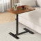 Beistelltisch C Form Höhenverstellbar, Klein Couchtisch Holz Sofatisch mit Versteckten Rollen, C Form Laptop Stand Beistelltisch für Couch Sofa, Mobiler Kaffeetisch Side Table für Wohnzimmer(Nussbaum)