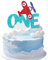1 Stück Flugzeug One Cake Topper Glitzer Flugzeug Zeichen Tortendeko Wie Zeit-Dateien Kuchen Deko für Flugzeuge Thema Kinder Erste Geburtstag Party Kuchen Dekoration Blau Rot