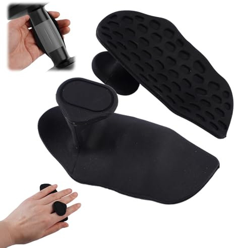 Poignées Antidérapantes pour Haltérophilie,Gants de Gymnastique d'Entraînement,Poignées sans Doigts,Poignées d'haltérophilie avec sac de Rangement,Gym Grip Silicone,Fitness Grip Pads en Caoutchouc