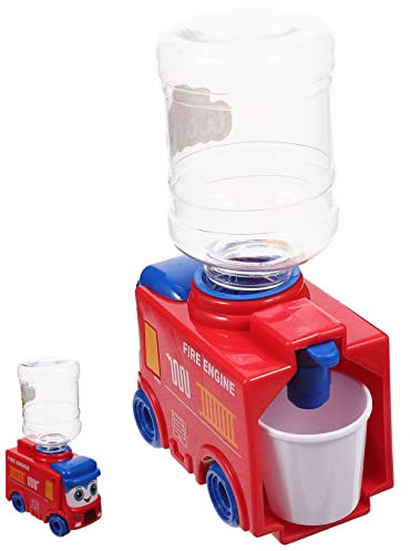 Kisangel Mini Fire Truck Water Dispenser Toy for Boys and Girls Boys and Girls Pretend Play Desk Water Dispenser Years Old