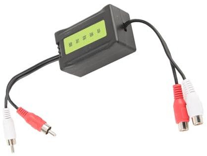 Car Amplifier Noise Filters Noise Filter Ground Loop Isolator, Connectors Eliminate Car Speaker Subwoofer Noise with Plug and Play Installation, Compatible with 3.5mm Jacks