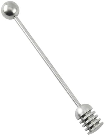 Holibanna Honigrührer Edelstahl 304 Metall Rührstäbchen Für Honig Marmelade Sirup Wiederverwendbar Geschenk Zur Einweihung