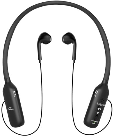 WallarGe Rechargeable Neckband Hearing Amplifier for Conversation or TV Watching, Digital Hearing Amplifier for Seniors Adults with Volume Control, Bluetooth Earphones for Seniors