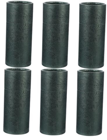 DOITOOL 6pcs Green Paperboard Essential Oil Bottle Tubes with Lid 30ml Cardboard Packaging Boxes for Cosmetic Storage and Packaging