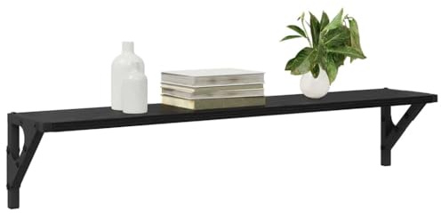 vidaXL Wandregale Wandhalterung 2 STK. Schwarz Eichen-Optik